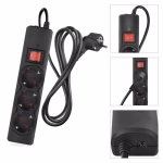 EMOS Túlfeszültségvédő 3 aljzat, 1,5 m, fekete thumbnail 4