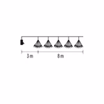 LED fényfüzér – fürtök, nano, 8 m, beltéri, hideg fehér, időzítő thumbnail 11