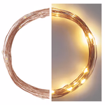 LED karácsonyi nano fényfüzér, réz, 4 m, kültéri és beltéri, meleg fehér, időzítő thumbnail 2