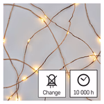 LED karácsonyi nano fényfüzér, réz, 10 m, kültéri és beltéri, meleg fehér, időzítő thumbnail 8