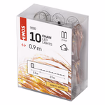 LED karácsonyi nano fényfüzér, réz, 0,9 m, 2x AA, beltéri, meleg fehér, időzítő thumbnail 7