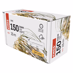 LED karácsonyi nano fényfüzér, zöld, 15 m, kültéri és beltéri, meleg fehér, időzítő thumbnail 7