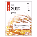 LED karácsonyi nano fényfüzér, 1,9 m, 2x AA, beltéri, meleg fehér, időzítő thumbnail 6