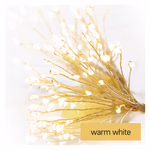 LED fényfüzér – fürtök, nano, 2,35 m, beltéri, meleg fehér, időzítő, arany szál-szín thumbnail 3