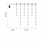 LED karácsonyi drop fényfüzér – jégcsapok, 1,7 m, kültéri és beltéri, meleg fehér, progr. thumbnail 3