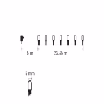 LED karácsonyi fényfüzér – hagyományos, 22,35 m, kültéri és beltéri, többszínű thumbnail 5