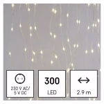 LED karácsonyi drop fényfüzér – fényfüggöny, 2,9x1,5 m, kültéri és beltéri, meleg fehér thumbnail 3