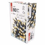 LED karácsonyi fényfüzér, villogó, 8 m, kültéri és beltéri, meleg/hideg fehér, időzítő thumbnail 6