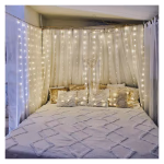 LED karácsonyi drop fényfüzér – fényfüggöny, 2,9x1,5 m, kültéri és beltéri, meleg fehér thumbnail 6