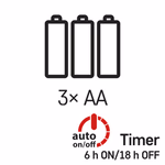 LED karácsonyi nano fényfüzér – süni, 2,4 m, 3x AA, beltéri, meleg fehér, időzítő thumbnail 5