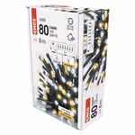 LED karácsonyi fényfüzér, 8 m, kültéri és beltéri, meleg/hideg fehér, időzítő thumbnail 6