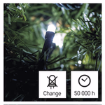 LED karácsonyi fényfüzér, 8 m, kültéri és beltéri, hideg fehér, időzítő thumbnail 8