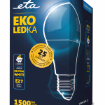 ETA ECO LED izzó Classic A60/körte forma, E27, 15 W (99 W), 1500lm, természetes fehér thumbnail 3