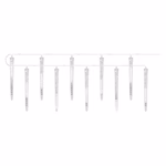 LED karácsonyi fényfüzér – 10x jégcsap, 3,6 m, kültéri és beltéri, hideg fehér thumbnail 1