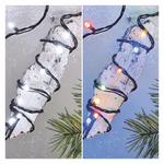 LED karácsonyi fényfüzér 2 az 1-ben, 10 m, kültéri és beltéri, hideg fehér/többszínű, prog thumbnail 8