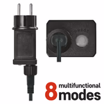 LED karácsonyi fényfüzér 2 az 1-ben, 10 m, kültéri és beltéri, meleg/hideg fehér, progr. thumbnail 5