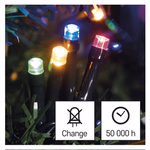 LED karácsonyi fényfüzér, 12 m, kültéri és beltéri, többszínű, időzítő thumbnail 8