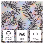 LED karácsonyi fényfüzér – süni, 7,2 m, kültéri és beltéri, többszínű, program., időzítő thumbnail 2