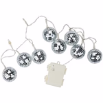 Karácsonyi dekor fényfüzér diszkógömb 8LED 130cm 2xAA thumbnail 2