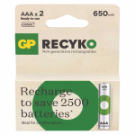 GP ReCyko NiMH újratölthető elem HR03 (AAA) 650mAh 2db. 1000+ töltési ciklus thumbnail 2