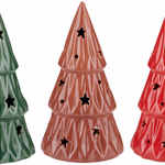 ARTICASA Xmas tree tealight holder 3as Ø13,5xh25cm 888gr CE BC -  thumbnail 1