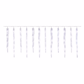 LED karácsonyi girland – jégcsapok, 12 db, 3,6 m, kültérre és beltérre, hideg fehér - Image 1 of 7