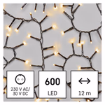 LED karácsonyi fényfüzér – süni, 12 m, kültéri és beltéri, meleg fehér, időzítő thumbnail 1