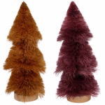 ARTICASA Xmas tree 2as Pnk/Brwn 29cm Ø7xh29cm 86gr IR WD Hemp Leaf HT thumbnail 1