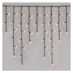 LED karácsonyi jégcsapok, 10 m, kültéri és beltéri, meleg fehér, programokkal thumbnail 2