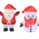 CHRISTMAS GIFTS Karácsonyi figura LED 2 féle mikulás/hóember 9,5x9,5x12cm 3xLR44 elemet tartalmaz thumbnail 1