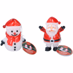 CHRISTMAS GIFTS Karácsonyi figura LED 2 féle mikulás/hóember 9,5x9,5x12cm 3xLR44 elemet tartalmaz thumbnail 4