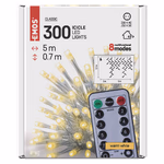 LED karácsonyi jégcsapok, 5 m, kültéri és beltéri, meleg fehér, távirányító, progr, időz. thumbnail 6