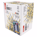 LED karácsonyi jégcsapok, 5 m, kültéri és beltéri, meleg fehér, távirányító, progr, időz. thumbnail 7