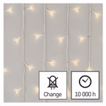 LED karácsonyi jégcsapok, 5 m, kültéri és beltéri, meleg fehér, távirányító, progr, időz. thumbnail 8