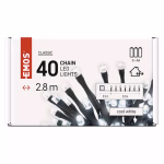 LED karácsonyi fényfüzér, 2,8 m, 3x AA, kültéri és beltéri, hideg fehér, időzítő thumbnail 5