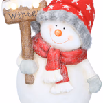 CHRISTMAS GIFTS Karácsonyi hóember figura 25x31x36cm kerámia