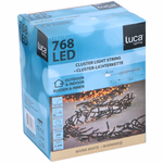Karácsonyi fényfüzér időzíthető 768Led IP44 meleg fehér 560cm - LUCA LIGHTING  thumbnail 2