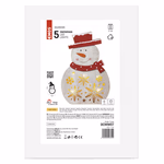 LED karácsonyi hóember, fa, 30 cm, 2x AA, beltéri, meleg fehér, időzítő thumbnail 3