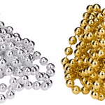 ARTICASA Xmas Bead garland gld/sil 2as Ø0,5xh60cm 99gr PS BC Pet box thumbnail 1