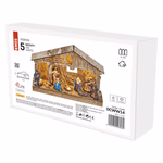 LED karácsonyi betlehem, fa, 19 cm, 3x AA, beltéri, meleg fehér, időzítő thumbnail 4