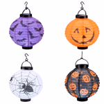 Halloween lampion 20cm átmérő 2xAAA (nem tart.) 4 féle 