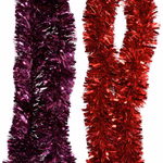 ARTICASA Xmas tinsel red/marsala 2as Ø15cmx2m 110gr PL HC -  thumbnail 1