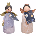 ARTICASA Xmas figure Angels Pendant 2as Ø5,5x14cm 119gr PR HT -  thumbnail 2