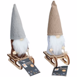 ARTICASA Xmas gnome wd sledge 2as 5,5x10x20cm 55gr PES plywood HT thumbnail 4