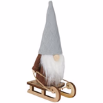 ARTICASA Xmas gnome wd sledge 2as 5,5x10x20cm 55gr PES plywood HT thumbnail 3