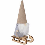ARTICASA Xmas gnome wd sledge 2as 5,5x10x20cm 55gr PES plywood HT thumbnail 2