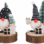 Xmas ornament gnome 2as Ø6,5xh11,5cm 53gr WD BC thumbnail 1