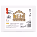 LED karácsonyi betlehem, fa, 15 cm, 2x AA, beltéri, meleg fehér, időzítő thumbnail 7