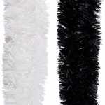 ARTICASA Xmas tinsel white/black 2as Ø15cmx2m 110gr PL HC -  thumbnail 1