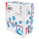 LED fényfüzér, cseresznye – golyók 2,5 cm, 4 m, kültéri és beltéri, kék, időzítő thumbnail 7